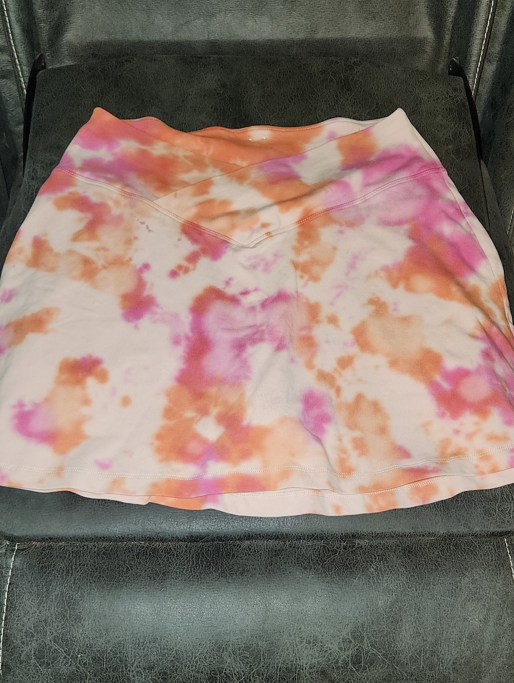 PINK Victoria's Secret Tie-Dye Mini Skirt in Pink & Orange